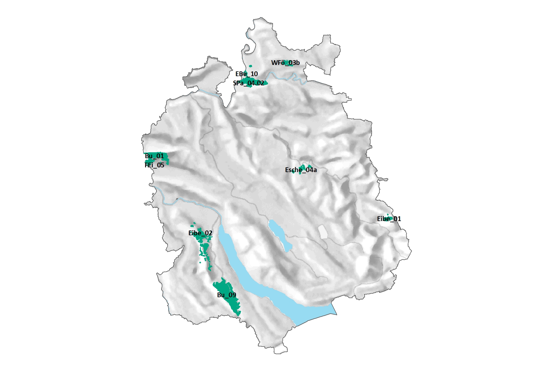 Generhaltungsgebiete im Kanton Zürich (Anzahl: 9, Stand 16.11.2023)